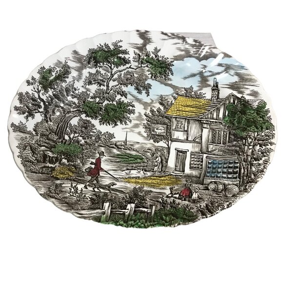 The Hunter by Myott Serving Platter England 12" Permanent Colors - Picture 1 of 7